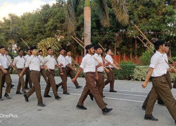 संघ शिक्षा वर्ग में पथ संचलन के साथ पर्यावरण दिवस पर राष्ट्रसेवा का संकल्प