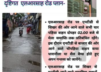 मां नंदादेवी मेले के मद्देनज़र एलआरसाह रोड पर यातायात प्लान लागू