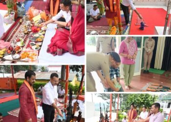 पुलिस लाइन अल्मोड़ा में विधि-विधान से सम्पन्न हुआ भगवान विश्वकर्मा पूजन