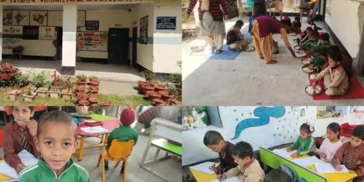 ग्रामीणों के प्रयास से बंद होने से बचा गोलना का प्राथमिक विद्यालय, ग्राम प्रधान अपने बच्चों का कराया एडमिशन