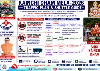 कैंची धाम स्थापना दिवस मेले को लेकर नैनीताल पुलिस का व्यापक ट्रैफिक प्लान जारी, 13 से 16 जून तक कई मार्गों पर रहेगा डायवर्जन